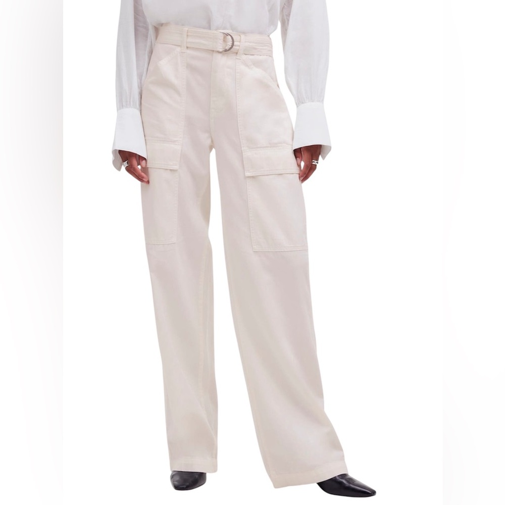 Madewell Belted Slouchy Straight Leg Cargo Pants, Size 29